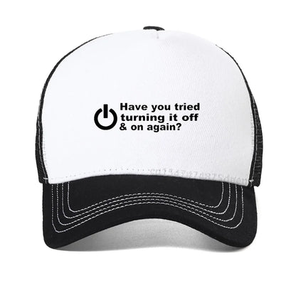 Nerds And Hackers Print Baseball Cap Summer Streets Personality Harajuku