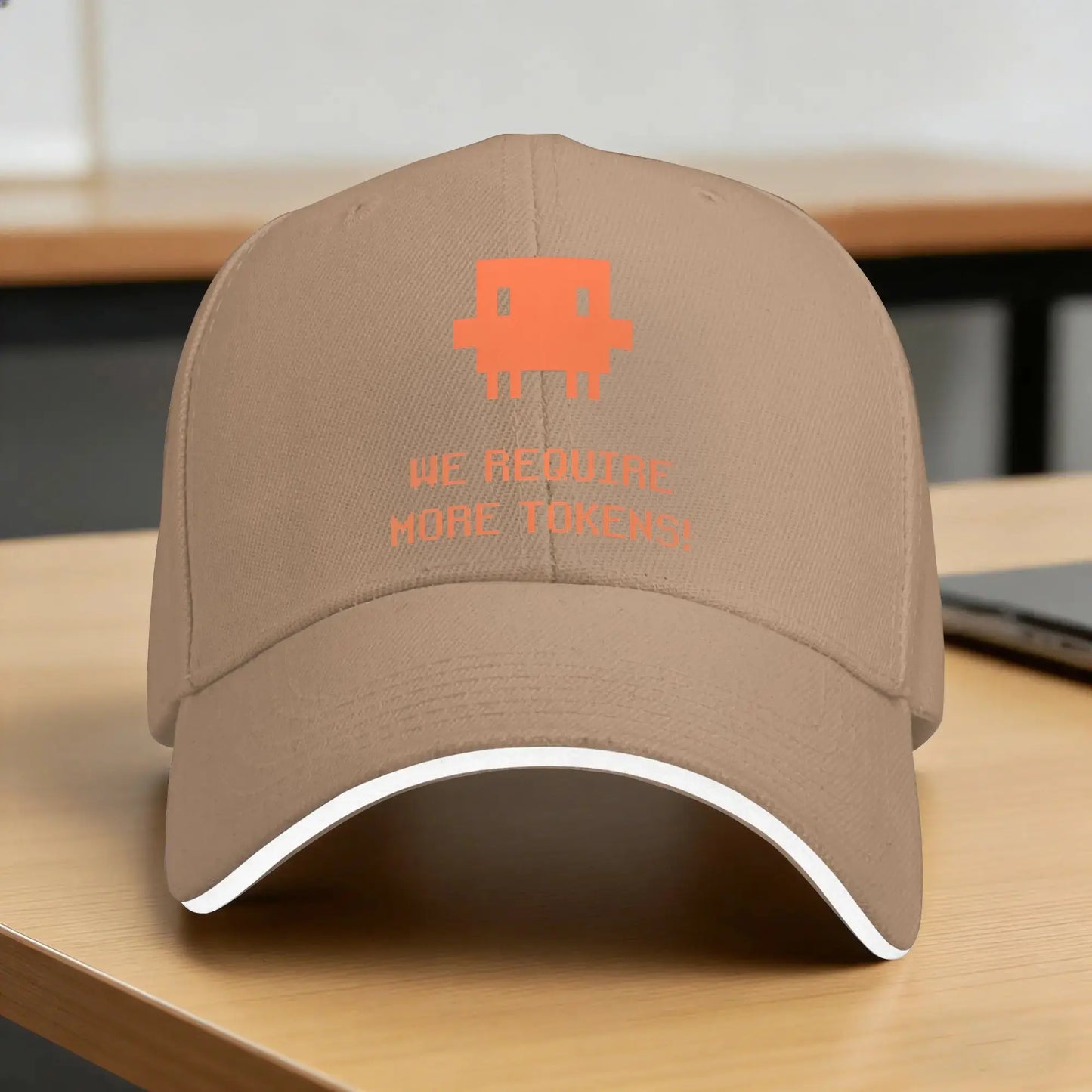 We Require More Tokens! Pixel Ananx1 Ai Meme Claude Casual Baseball Cap