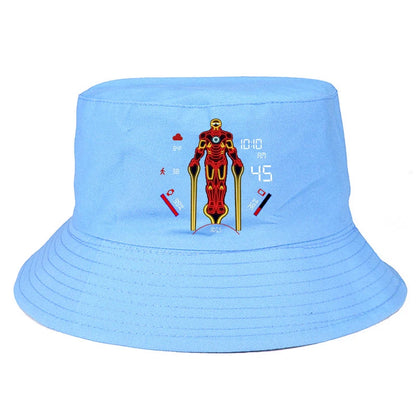 Marvel Iron Man Bucket Hat Casual Graphic Vintage Cartoon Beach Panama Hats