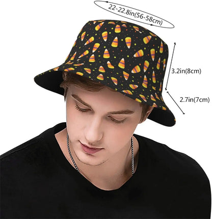 Halloween Bucket Hat Funny Hat Cartoon Mummy Ghost Hats Party Cap