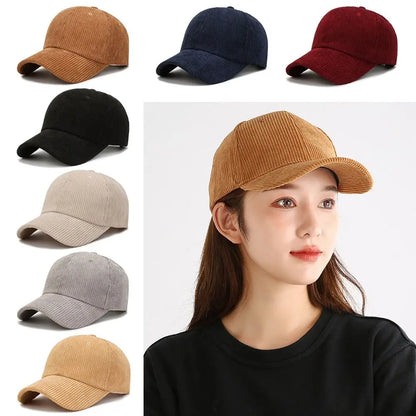 Spring Autumn Corduroy Baseball Cap