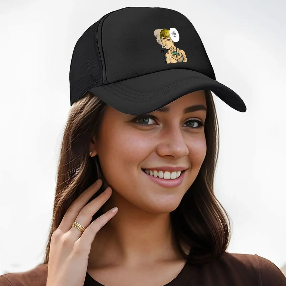 New Manga - Style Character Offering 1000 Yen Mesh Baseball Cap