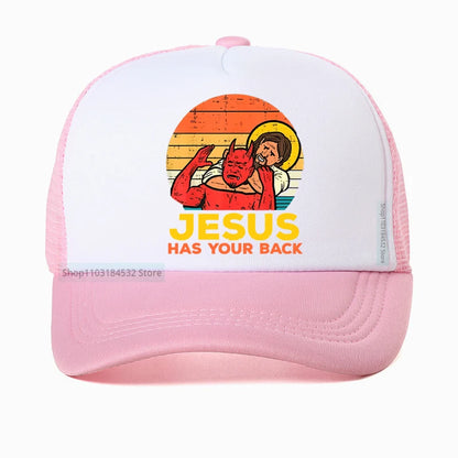 Jesus Has Your Back Jiu Jitsu Retro Christian Baseball Cap