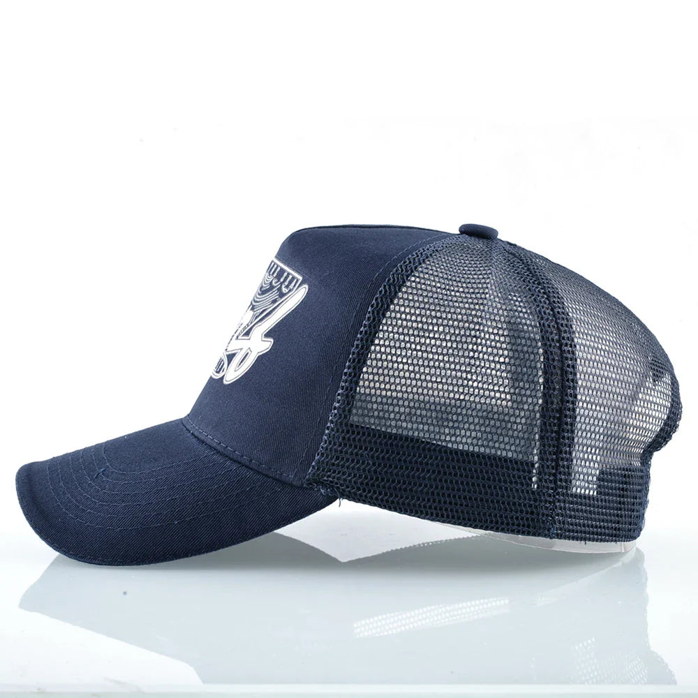 FS Red Yellow 5 Panel Baseball Cap For Men Summer
