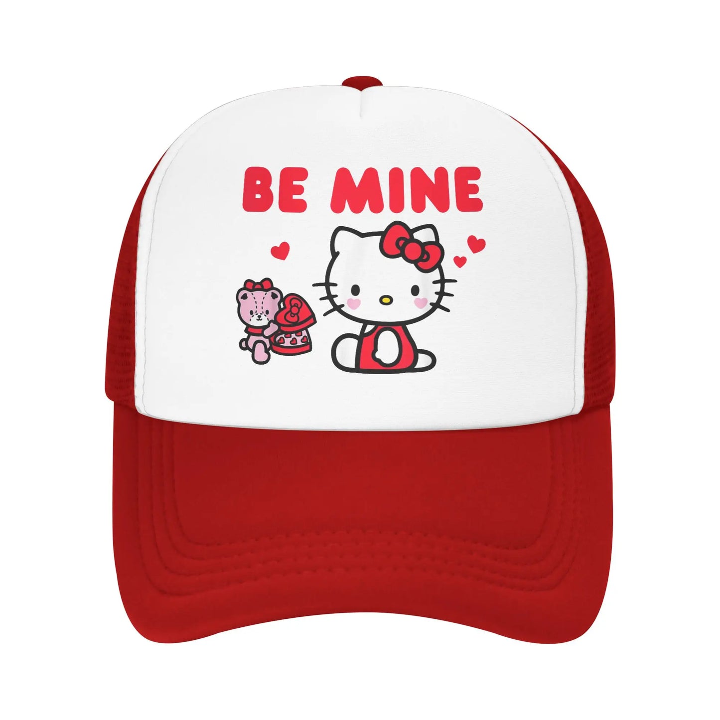 Adult Hello Kitty Be Mine Chocolate Valentine Baseball Hats