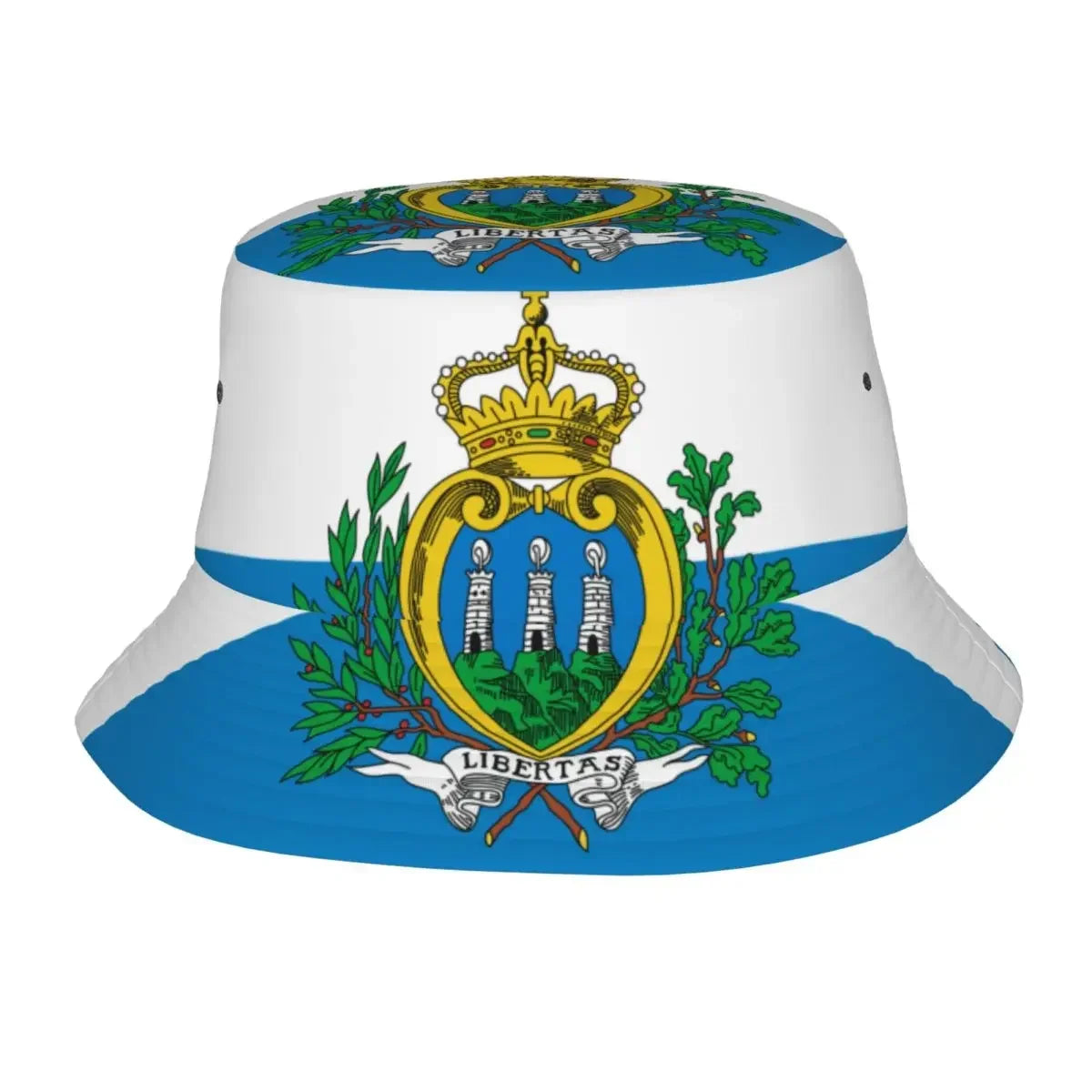San Marino Flag Fisherman Cap Hip Hop Summer Unisex Bucket Hat