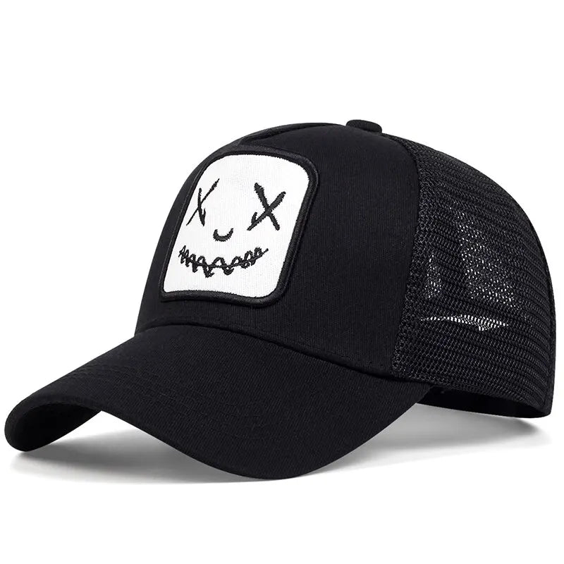 Unisex Ghost Face Embroidery Baseball Caps