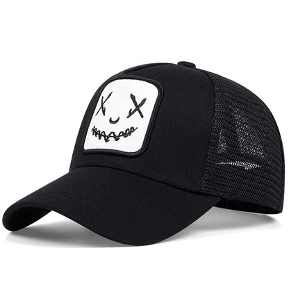 Unisex Ghost Face Embroidery Baseball Caps