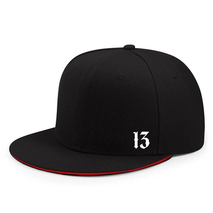 Both Men's And Women's Printed Digital 13 Breathable Flat Brim Hat Snapback Cap