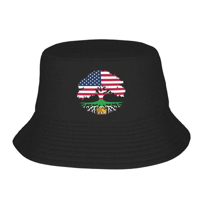 Persian American Flag USA Persia Iran Flag Iranian Roots Bucket Hat