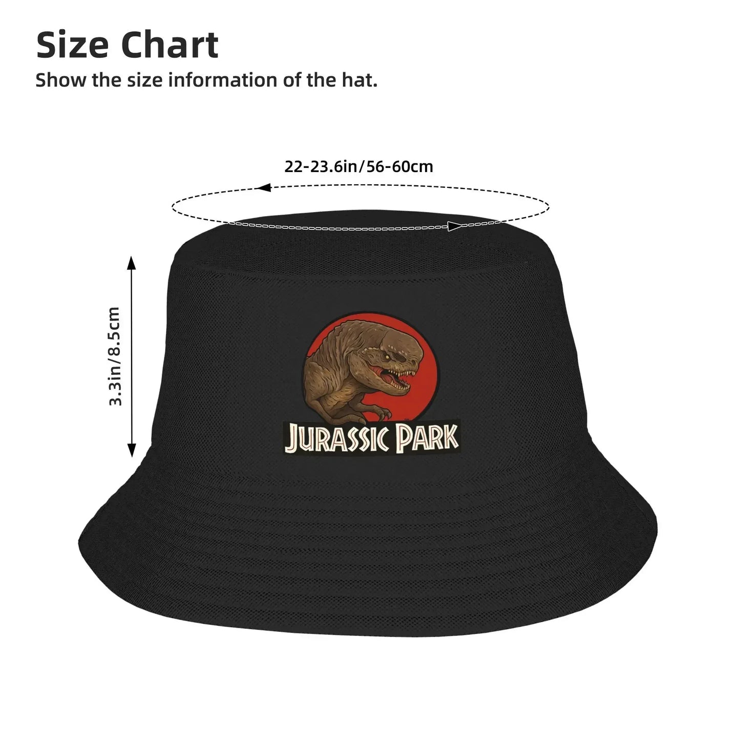 Spring Picnic Headwear D-Rex Jurassic Park Dinosaur Bucket Hat