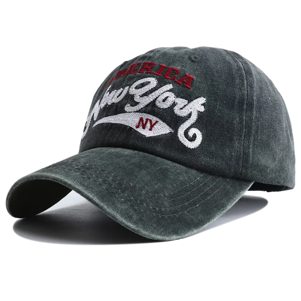 Retro Letter Embroidered Baseball Cap For Women Men