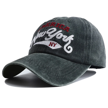 Retro Letter Embroidered Baseball Cap For Women Men