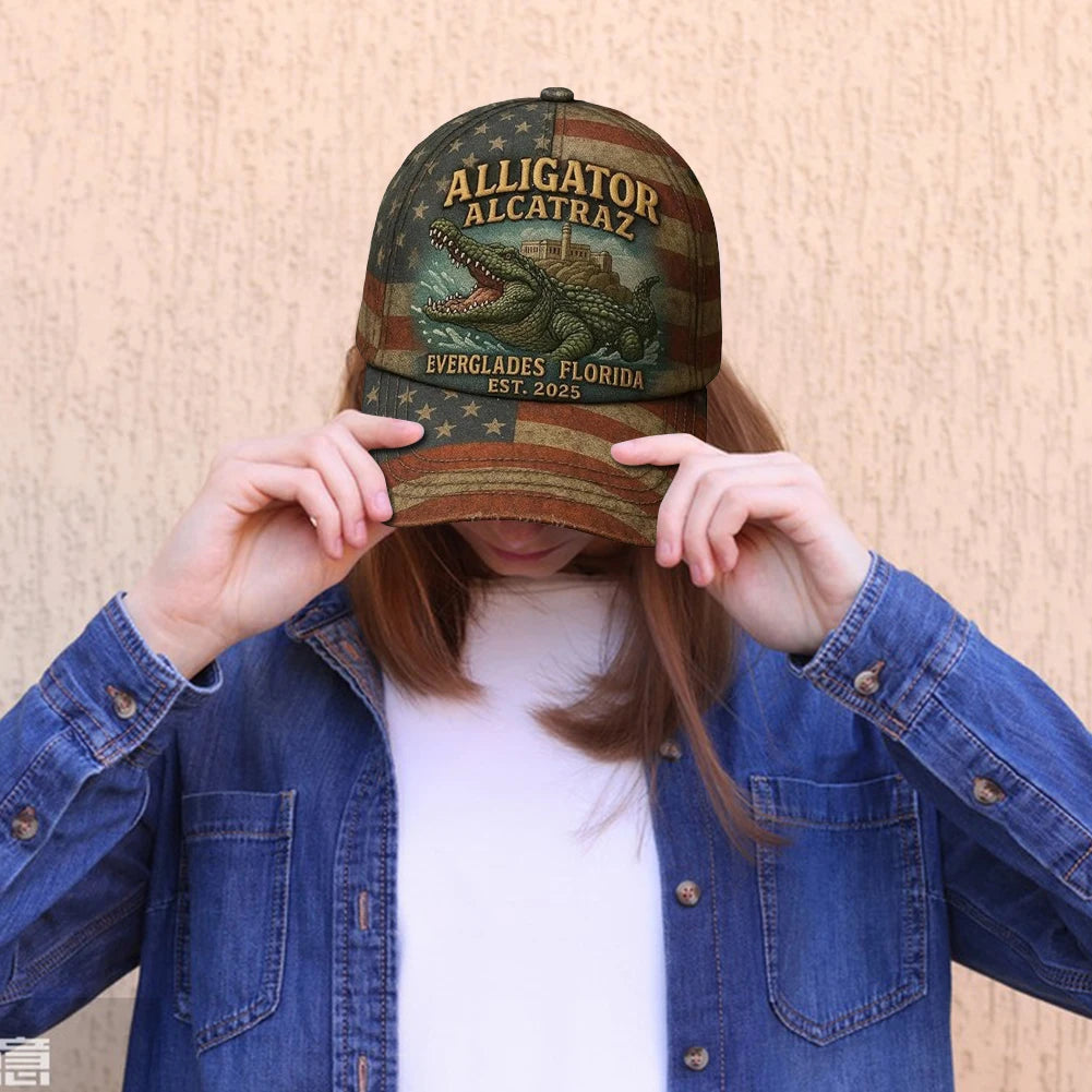 Cotton Comfortable Sun Visor Cap Sun Protection Crocodile Printed Hat