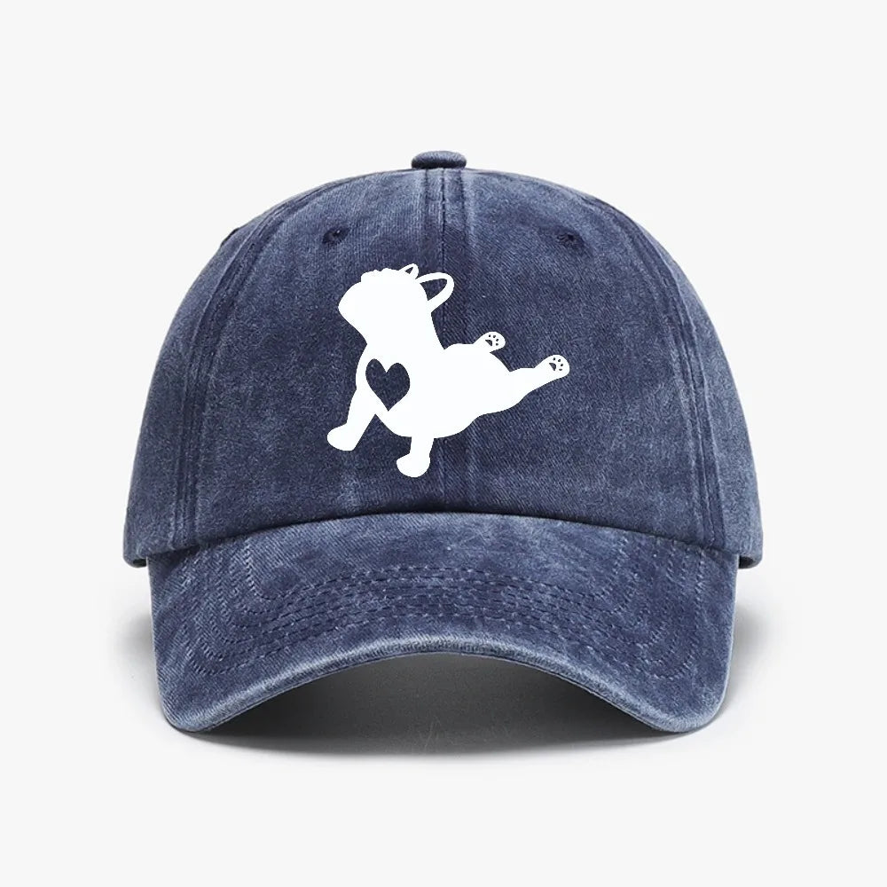 French Bulldog Yoga Baseball Cap