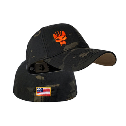 Unisex Forked Wolf Embroidery Snapback Camouflage Baseball Caps