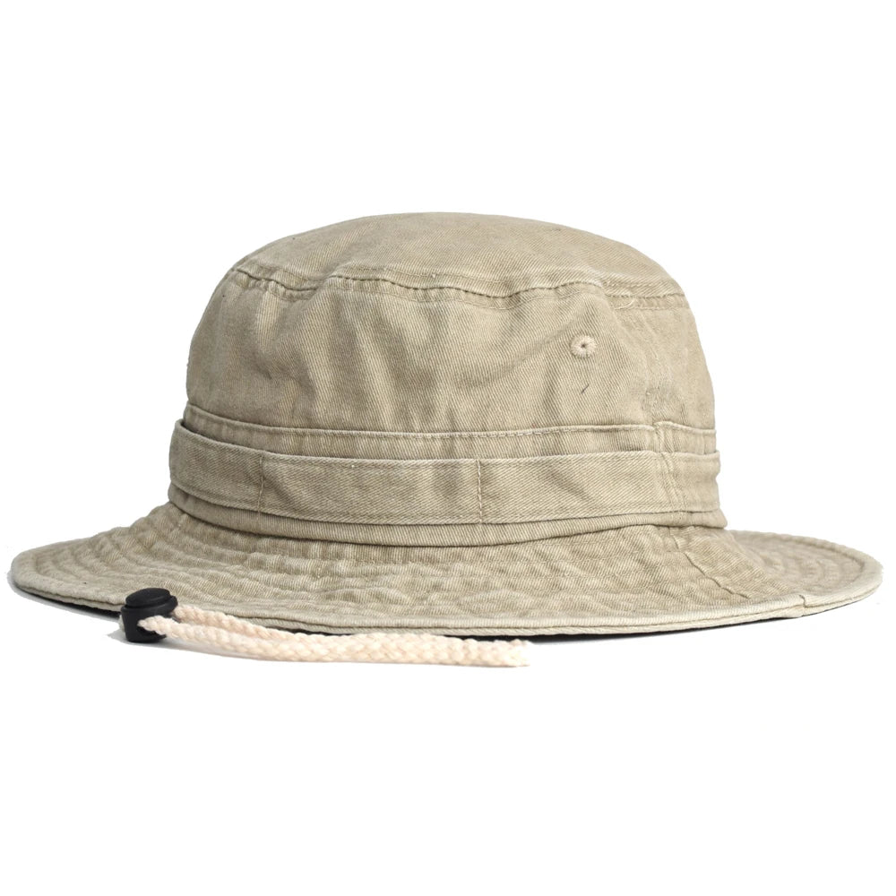 Washed Cotton Bucket Hats Spring Summer Men Women