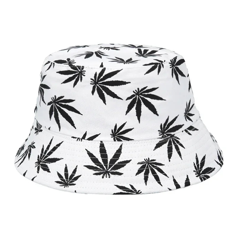 Unisex Bucket Hat Summer/Summer Bucket Hats Weed Print Fisherman