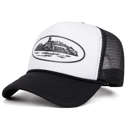 Four Seasons Mesh Baseball Cap Women Men Fashion Casual Breathable Letter Icon Unisex HipHop