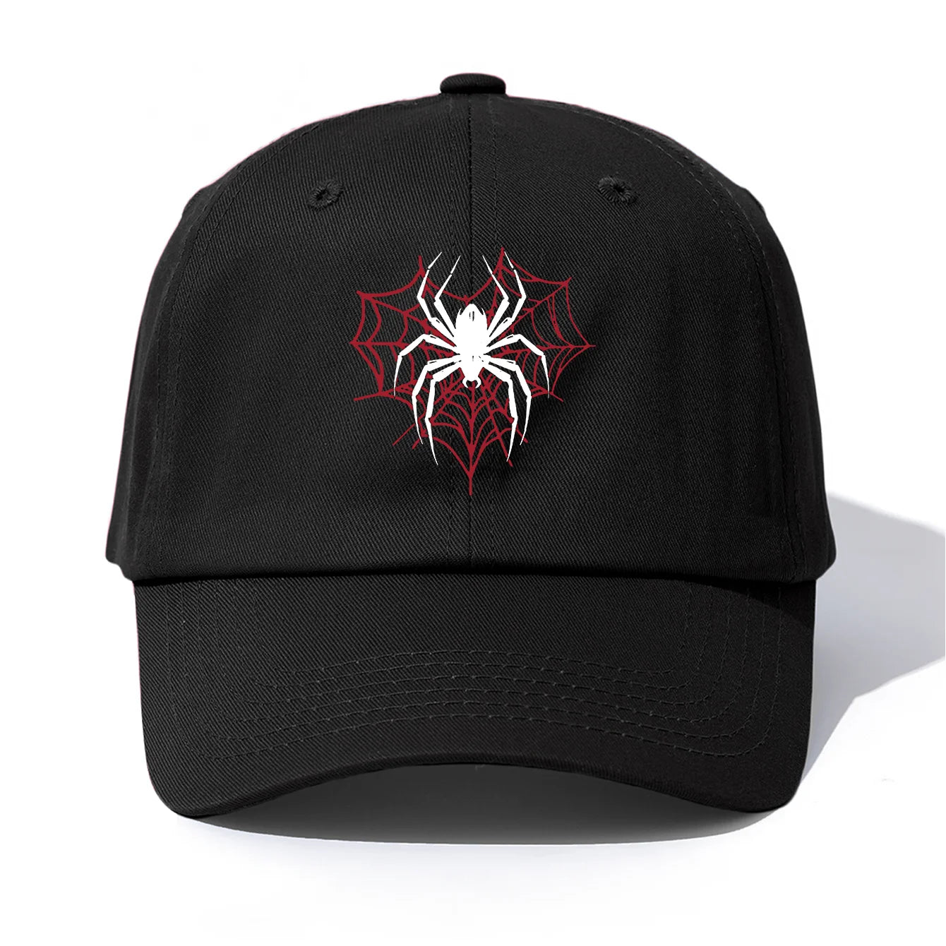 Spider Print Baseball Cap For Adults