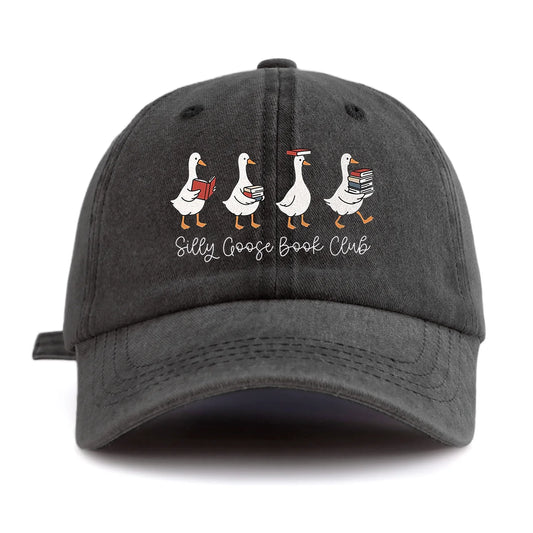 SILLY GOOSE Print Washed Baseball Cap For Adults