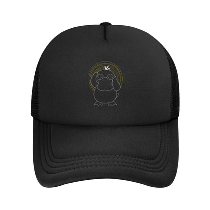 Pokemon Psyduck Pattern Trucker Hats Hip-Hop Mesh Baseball Caps
