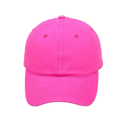 Baseball Cap Unisex Athletic Low Plain Fluorescent Solid Color For Men Women