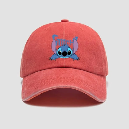 Stitch Casual Hat Kawaii Cartoon Anime Figure Baseball Caps