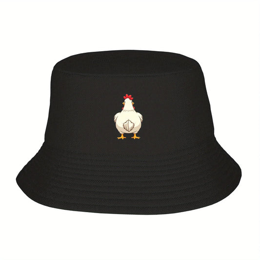 Rooster Print Fisherman Hat Is Comfortable And Versatile
