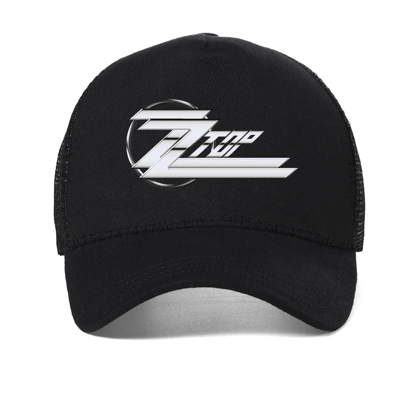 Men's Zz Top Vintaged Legs Rock Baseball Cap Mesh Breathable Hat ZZ TOP BAND 50 YEARS ANNIVERSARY