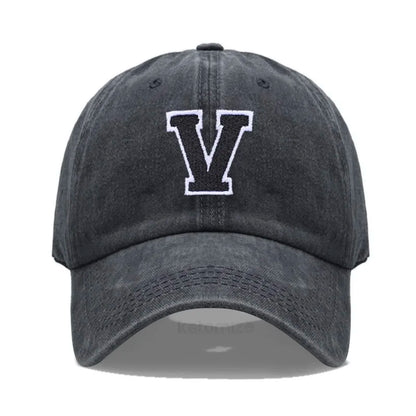 Initial Letter A-Z Embroider Baseball Cap