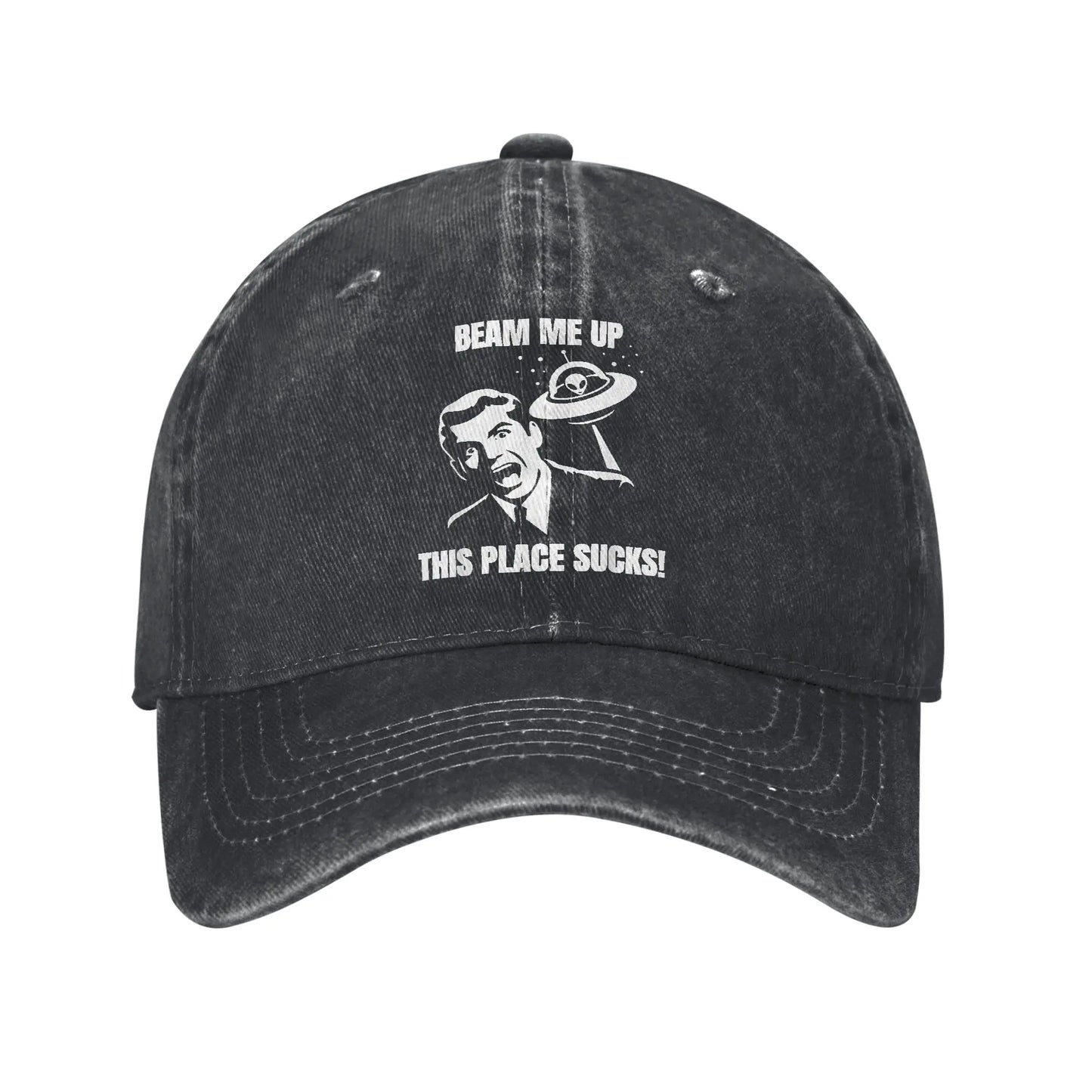 Summer Beam Me Up This Place Sucks UFO Baseball Cap