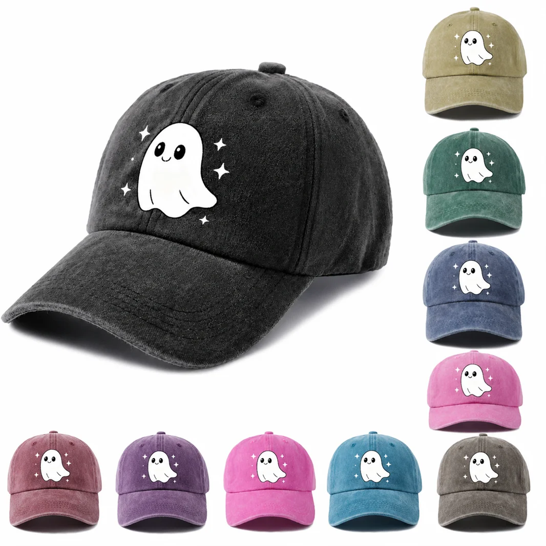 Cute Smiling Ghost Graphic Baseball Cap