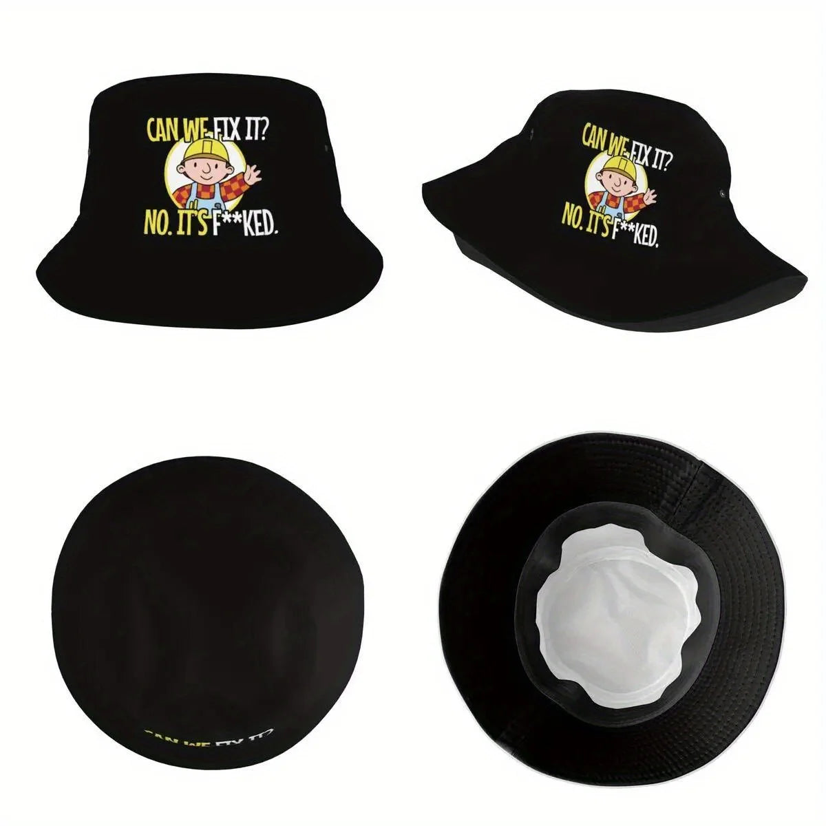Bob The Builder Can We Fix It Headwear Foldable Bucket Hats