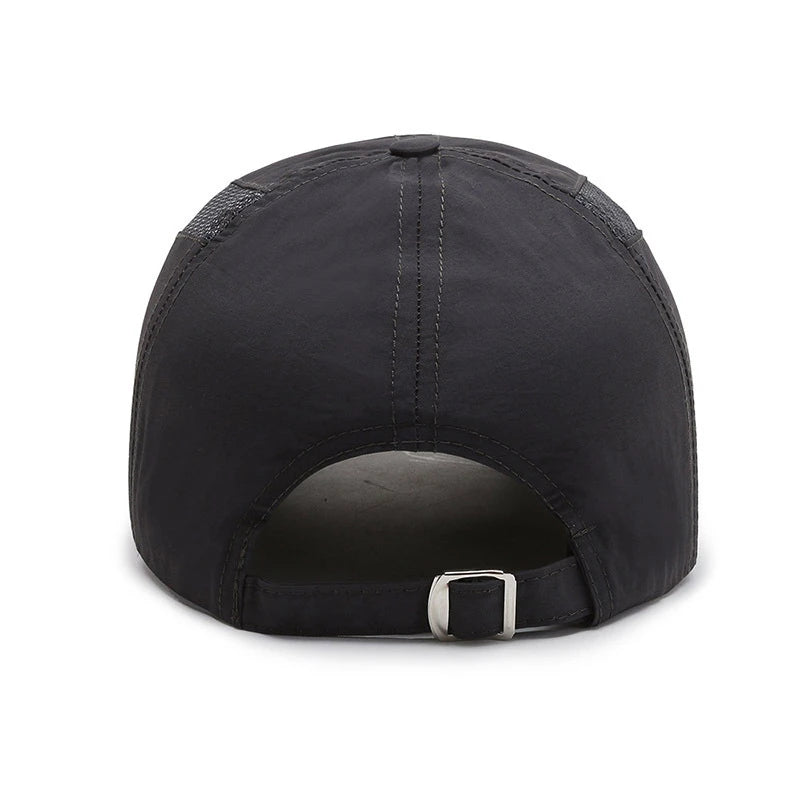 New Spring Summer Men Baseball Caps Male Breathable Mesh Black Sport