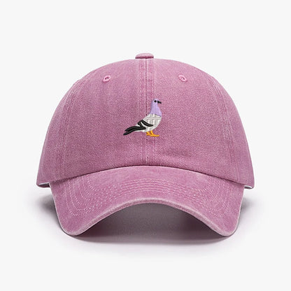 Embroidery Pigeon Spring Vintage Baseball Caps Men Women