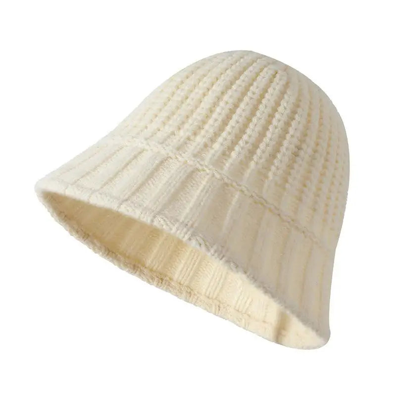 Knitted Bucket Hat Women Winter Autumn Wide brimmed Fisherman Cap