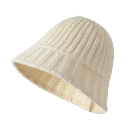 Knitted Bucket Hat Women Winter Autumn Wide brimmed Fisherman Cap