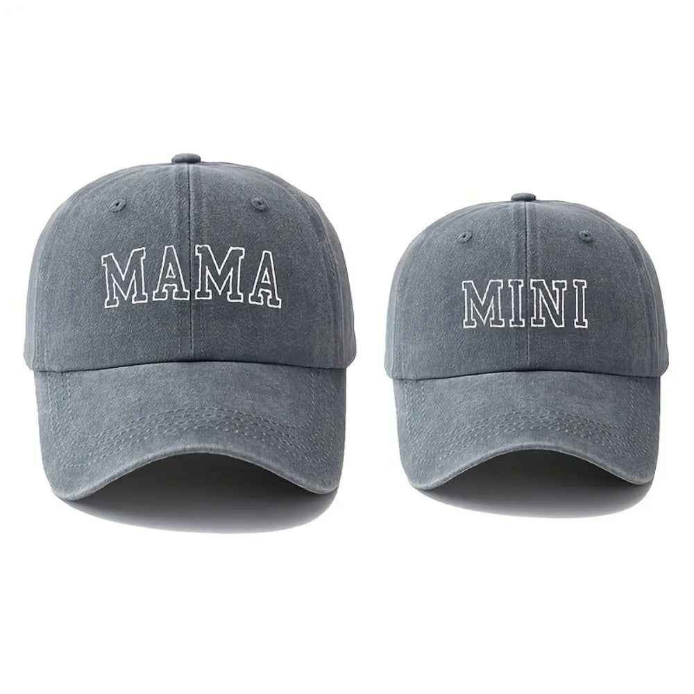 MAMA MINI Embroidery Caps Vintage Adjustable Baseball Cap