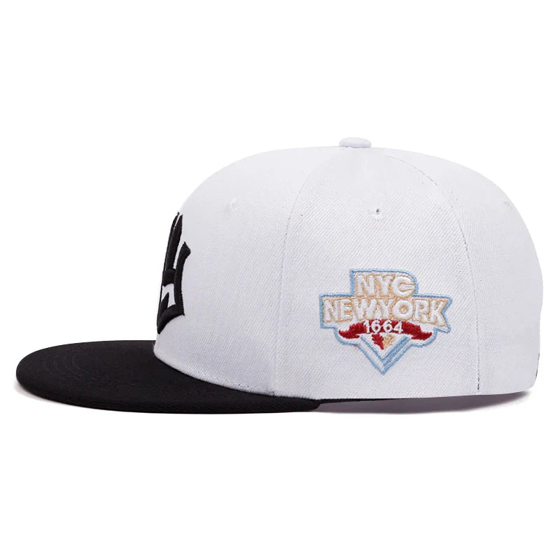 Men's Fashion Letter NY1664 Embroidered Snapback Hat Hip