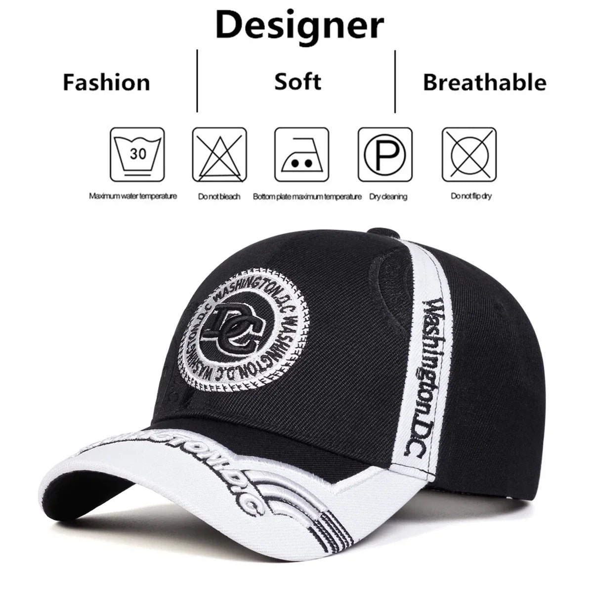 Unisex DC Letter Embroidery Baseball Caps