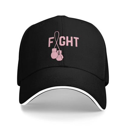 October We Wear Pink Rainbow Breast Cancer Awareness Ribbon Sandwich Cap Baseball Cap