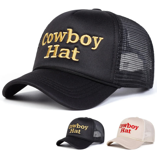 Unisex Cowboy Hat Letter Embroidery Baseball Caps