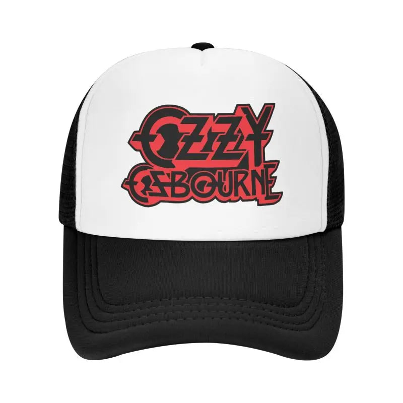 Custom Ozzy Osbourne Metal Hard Rock Print Mesh Baseball Cap