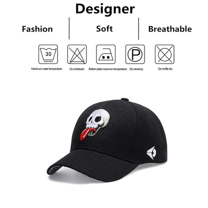 Unisex Tongue Sticking Embroidery Baseball Caps