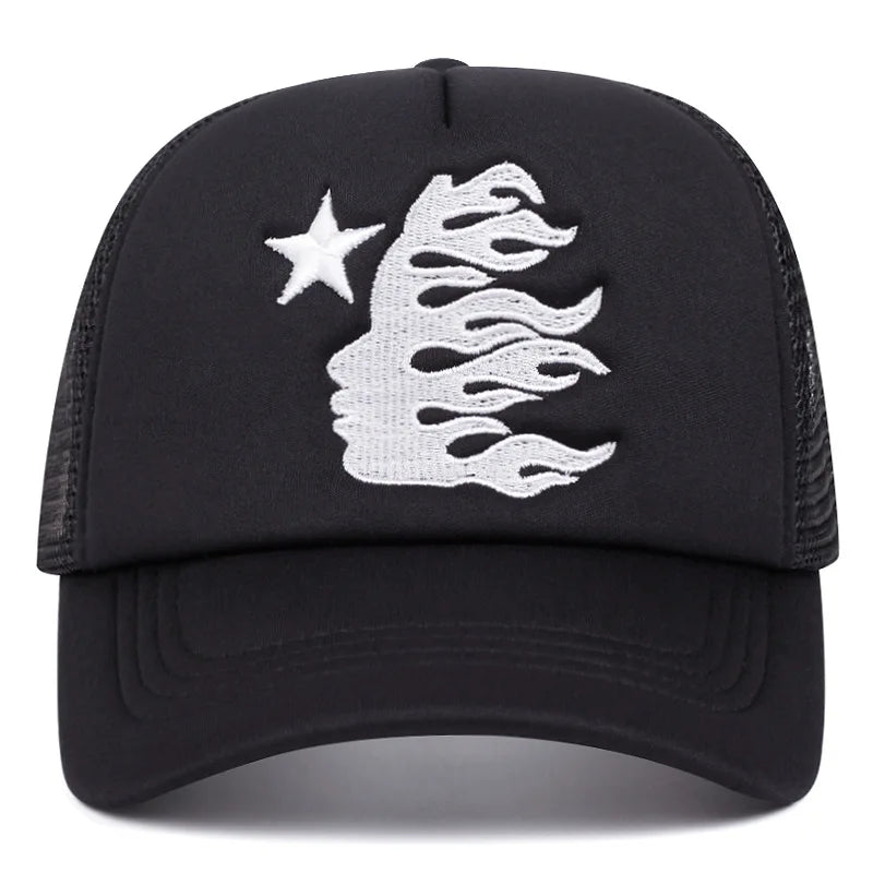 Four Seasons Mesh Baseball Cap Women Men Fashion Casual Breathable Letter Icon Unisex HipHop