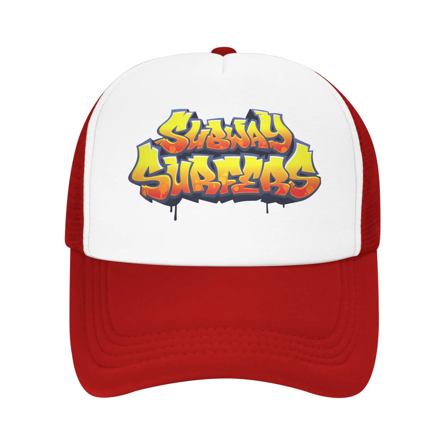 Subway Surfers Logo Mesh Baseball Cap Unisex Hip-Hop Trucker Hat Video Game Hat