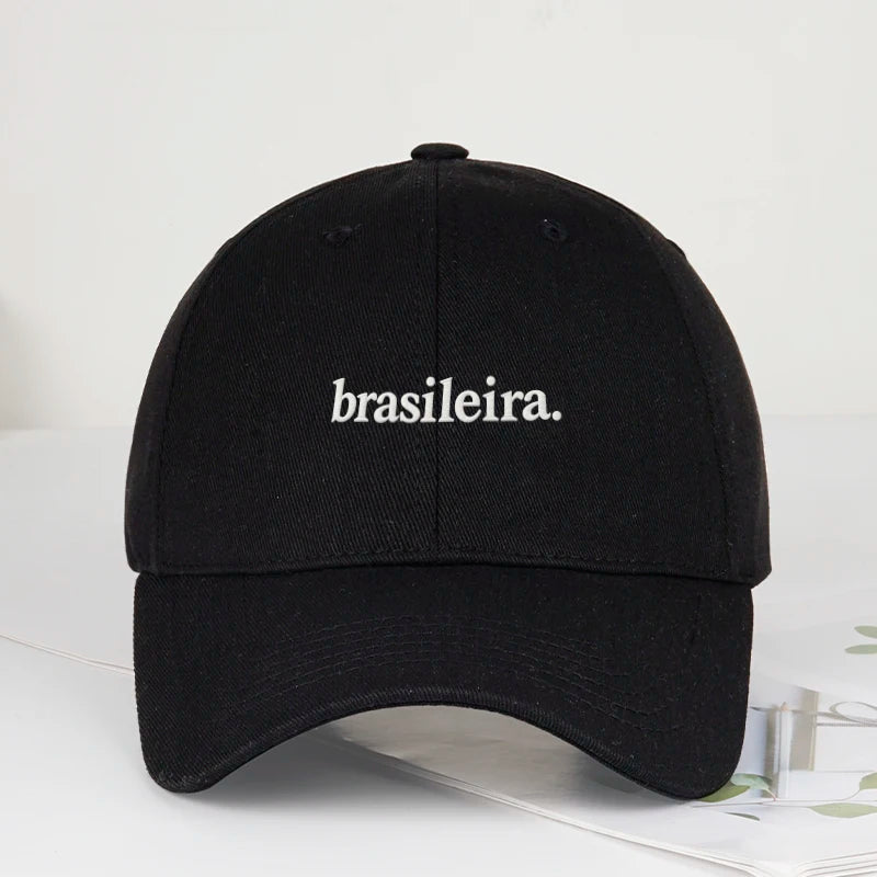 "brasileira" Embroidered Multi-color Baseball Cap