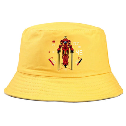 Marvel Iron Man Bucket Hat Casual Graphic Vintage Cartoon Beach Panama Hats