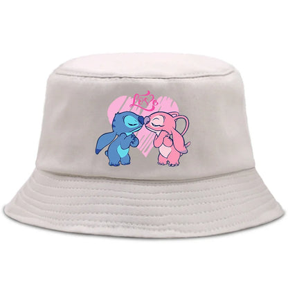 Lilo Stitch Parent-child Bucket Hat Summer Panama Bucket Cap Women Men